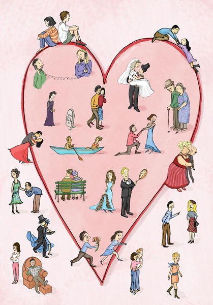 Illustration Stages of love